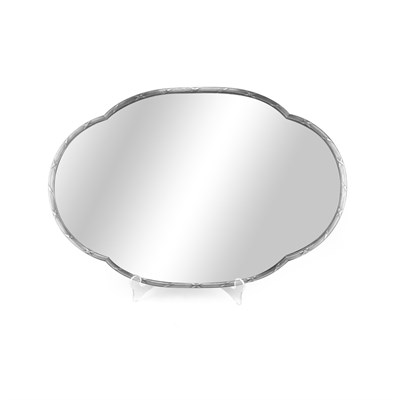 Lot 420 - Louis XVI Style Silver Plated Mirrored Plateau...
