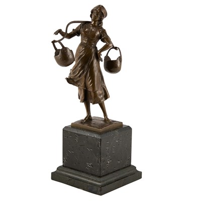 Lot 64 - Bronze Figure of a Female Water Carrier After...