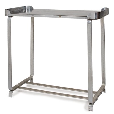 Lot 240 - Lloyd Loom Occasional Table, 1940s Chromed...