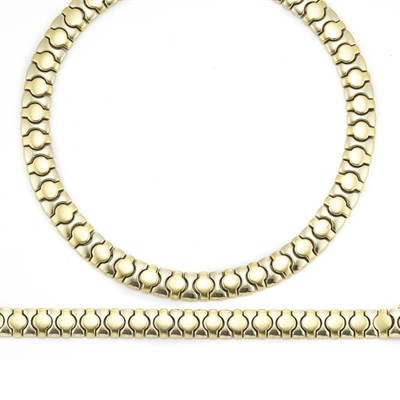 Lot 42 - Two-Color Gold Necklace and Bracelet