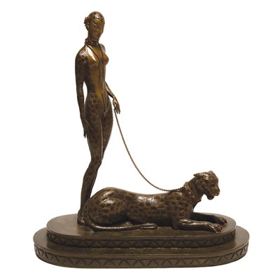Lot 462 - Art Deco Style Cold Painted Bronze Figure of a...