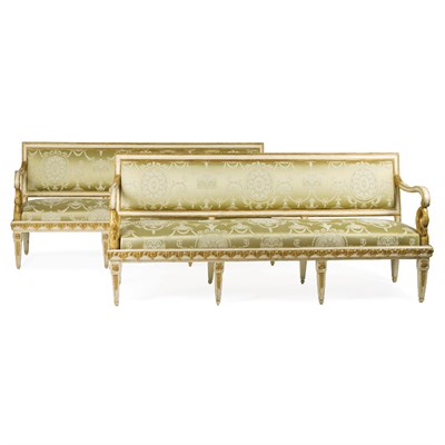 Lot 436 - Pair of Italian Neoclassical Style Painted and...