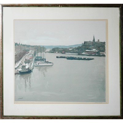 Lot 80 - Albert Marquet [ALONG THE RIVER] Color print,...