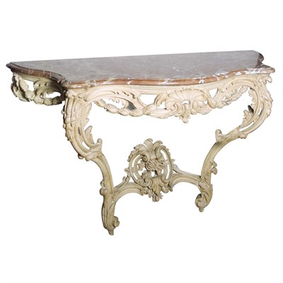 Lot 330 - Louis XV Style Bleached Walnut Console The...