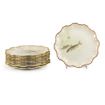 Lot 445 - Set of Ten Doulton Burslem Porcelain Fish...