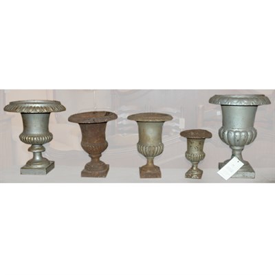 Lot 143 - Group of Nine Neoclassical Style Painted Iron...