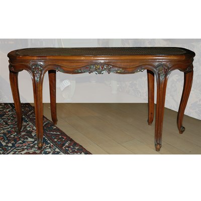 Lot 214 - Louis XV Style Painted Mahogany and Caned...