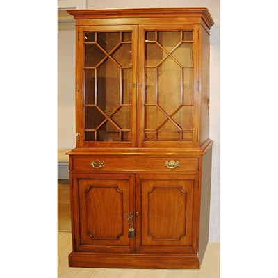 Lot 152 - George III Style Mahogany Bookcase Cabinet...