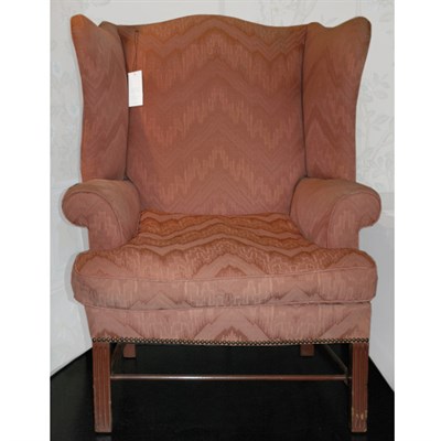 Lot 101 - George III Style Mahogany Wing Chair