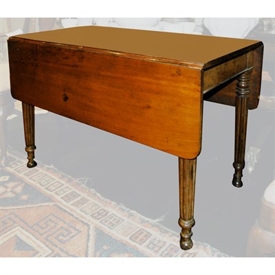 Lot 112 - William IV Style Mahogany Drop-Leaf Table...