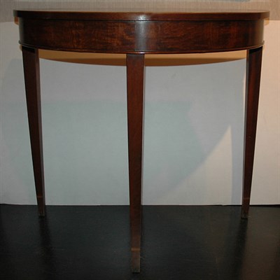 Lot 116 - Pair of George III Style Mahogany Demilune...