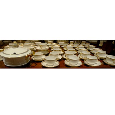 Lot 117 - Assembled French Gilt Decorated Porcelain...