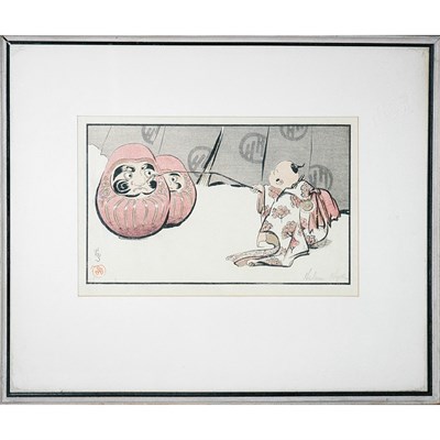 Lot 83 - Helen Hyde TEASING THE DARUMA (MASON 63) Color...