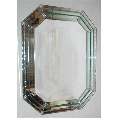 Lot 126 - Venetian Mirror Framed Mirror Height 41 inches,...