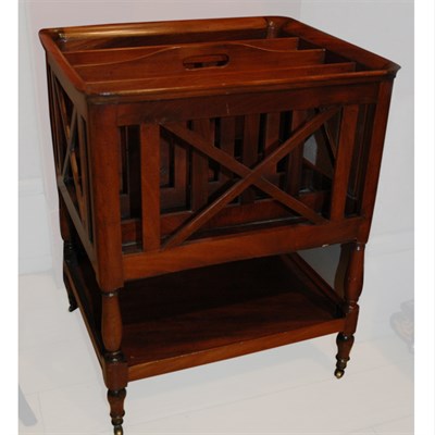 Lot 525 - Georgian Style Mahogany Canterbury Height 20...