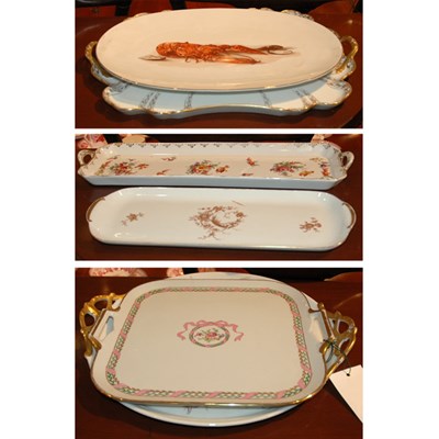 Lot 194 - Group of Six Continental Porcelain Trays