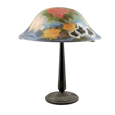 Lot 111 - Reverse Painted Scenic Glass and...