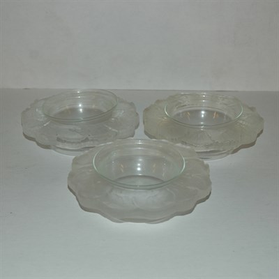 Lot 228 - Set of Twelve Frosted Glass Sorbet Bowls