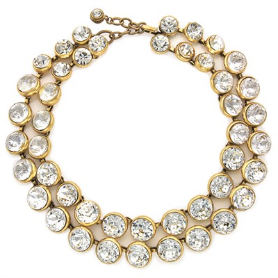 Lot 178 - Chanel Double Strand Headlight Choker Mid...