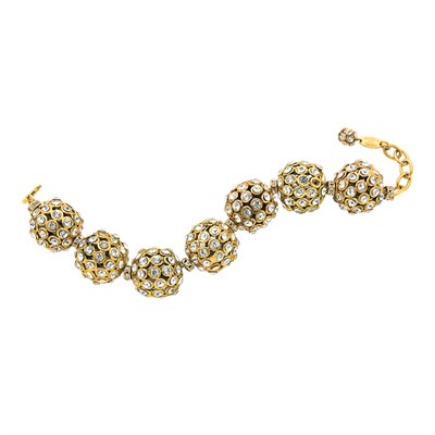 Lot 177 - Chanel Rhinestone and Gilt-Metal Sphere...