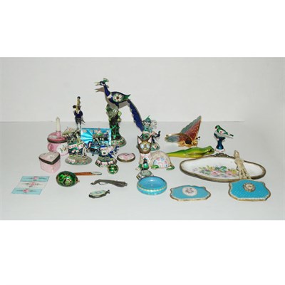 Lot 230 - Group of Enamel Articles Approximately...