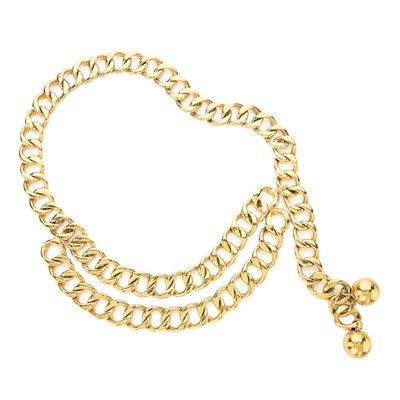Lot 181 - Chanel Gold-Tone Chain Link Belt Mid 1980s...