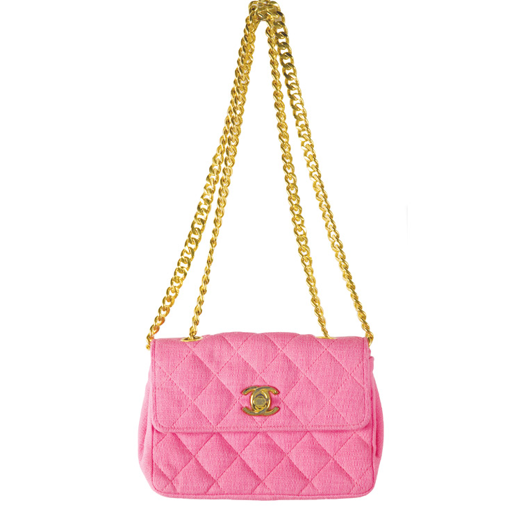 Lot 193 - Bright Pink Jersey Quilted Mini 2/55 Bag Mid...