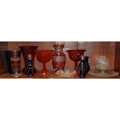 Lot 314 - Group of Color and Colorless Glass Articles...