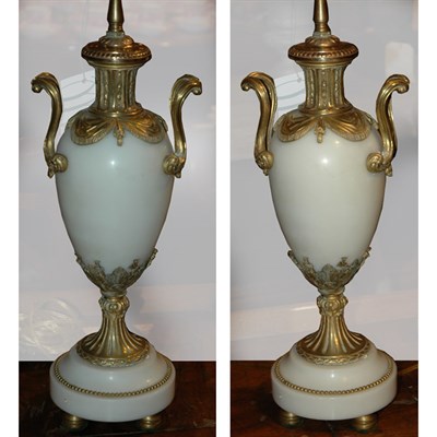 Lot 466 - Pair of Neoclassical Style Gilt-Bronze Mounted...