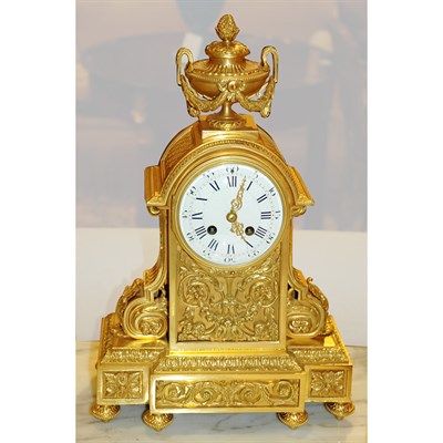 Lot 481 - Louis XVI Style Gilt-Bronze Mantel Clock...
