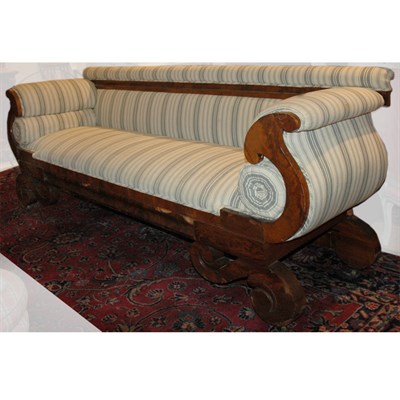 Lot 505 - Classical Style Mahogany Sofa Length 7 feet 2...