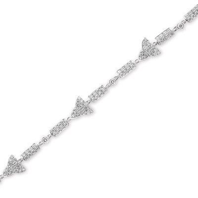 Lot 64 - White Gold and Diamond Bracelet