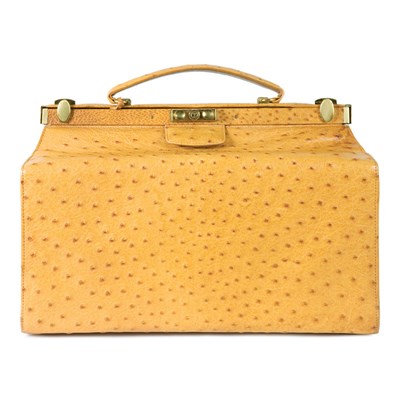 Lot 240 - Lana Marks Ostrich Travel Case 1980s With...