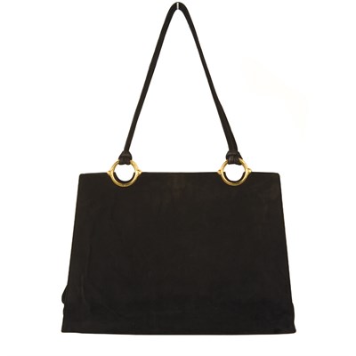 Lot 413 - Paloma Picasso Tote Bag Circa 1990 Black suede...