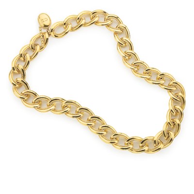 Lot 396 - Christian Dior Chain Link Belt Circa 1990 Oval...