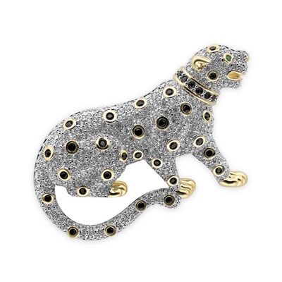 Lot 286 - Swarovski Panther Brooch Circa 1990 Gold...