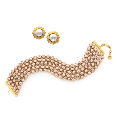 Lot 423 - Karl Lagerfeld Necklace and Pair of Earrings...