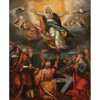 Lot 23 - Italian School 16th Century Assumption of the...