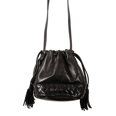 Lot 220 - Bottega Veneta Drawstring Purse 1980s Black...