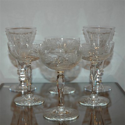Lot 451 - Assembled Etched Glass Stemware Service...