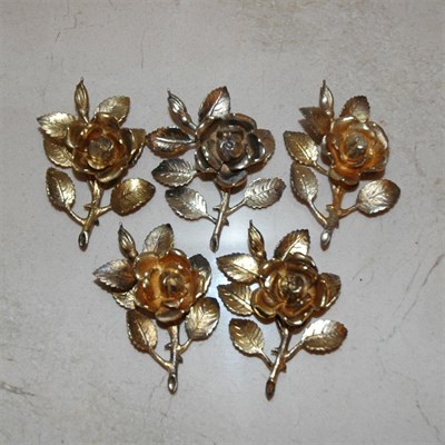 Lot 344 - Tiffany & Co. Sterling Silver Gilt Rose Form...