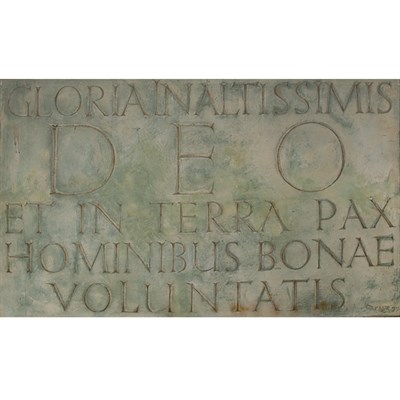 Lot 221 - GILL, ERIC Incised inscription on plaster slab,...
