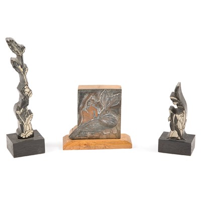 Lot 220 - GILL, ERIC Group of three original wood blocks...