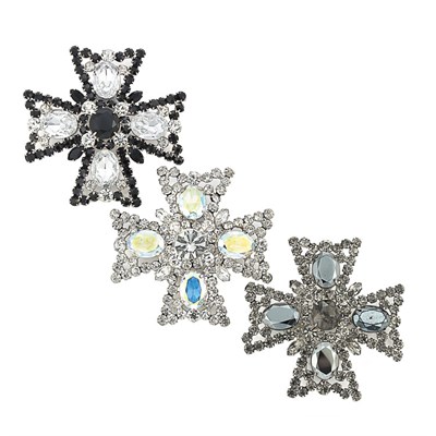 Lot 386 - Group of Three Maltese Cross Brooches...