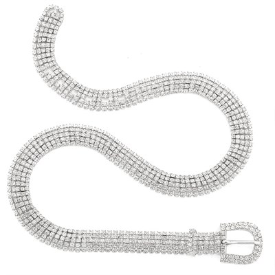 Lot 371 - Rhinestone Belt 1960s Set in silver-tone metal....