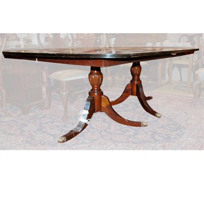 Lot 489 - George III Style Satinwood Banded Mahogany...
