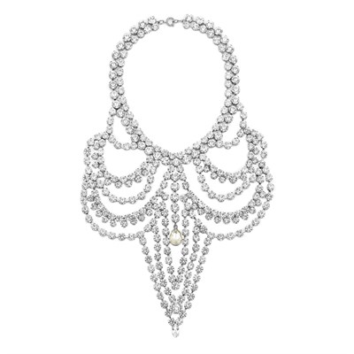 Lot 389 - Showgirl Rhinestone Bib 1960s Austrian...