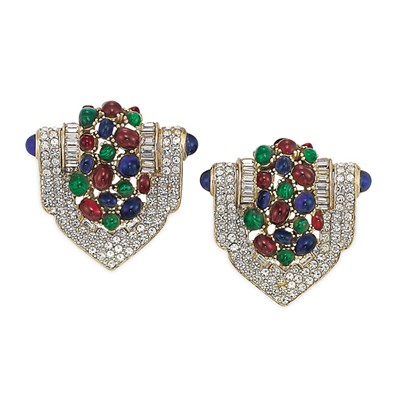 Lot 427 - Pair of Art Deco Revival Fruit Salad Pins...