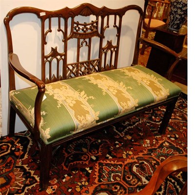 Lot 330 - George II Mahogany Settee Length 50 inches.