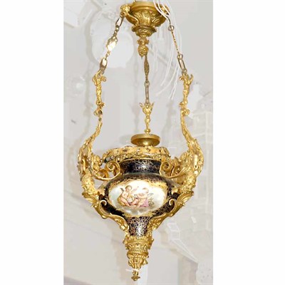 Lot 122 - Sevres Style Gilt-Bronze Mounted Porcelain...